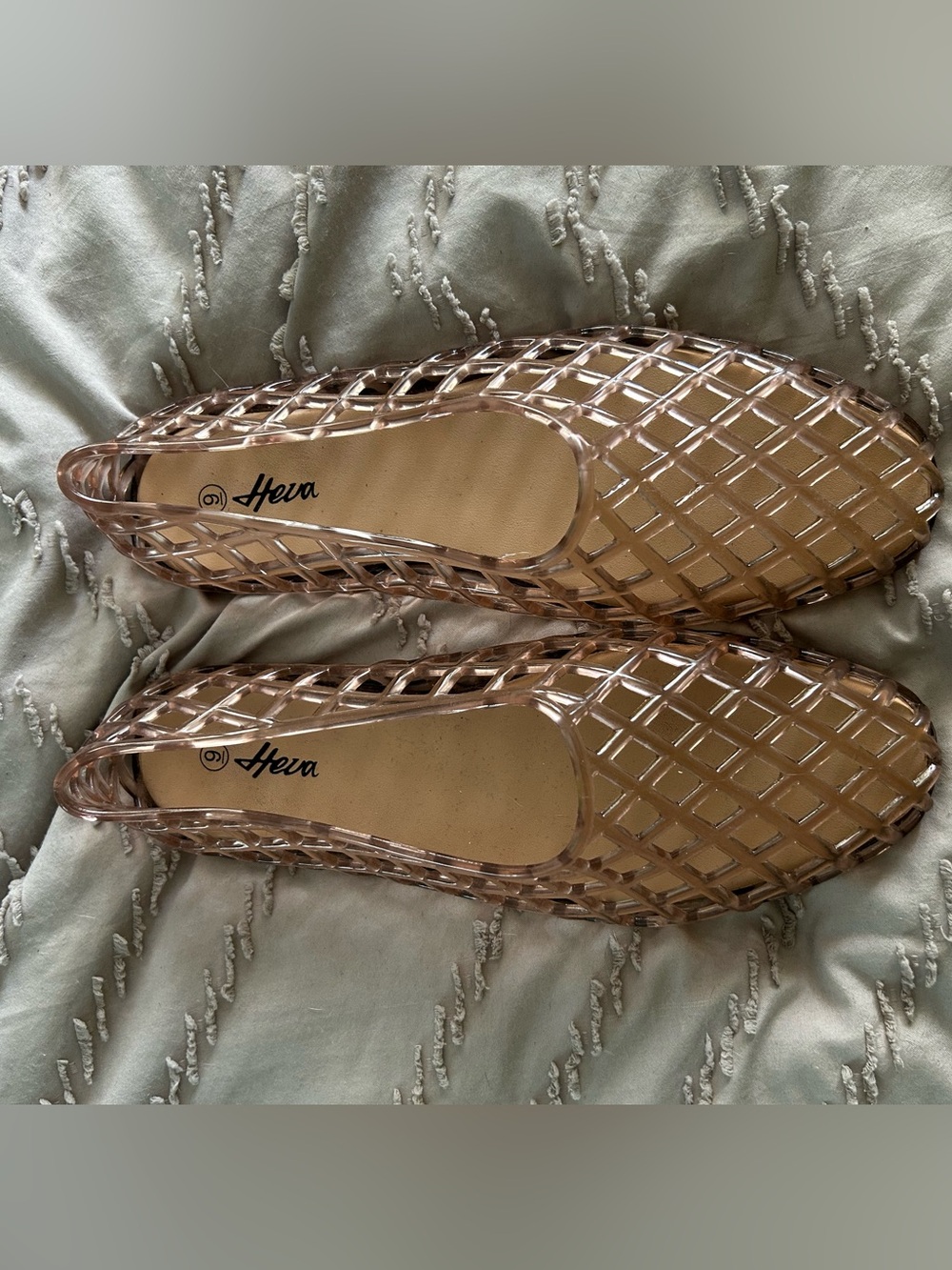 Amazon Women's Rose Gold Cage Slip-On Flats